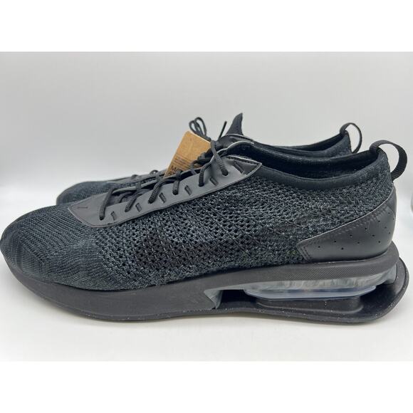Nike Air Max Flyknit Racer Triple Black Shoes FD2764-001 Men's Size 15 - Picture 2 of 12